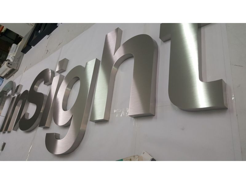 Large letters stainless steel 318 LED lit 1