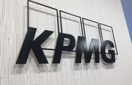 KPMG Cut lettering reception sign emal2