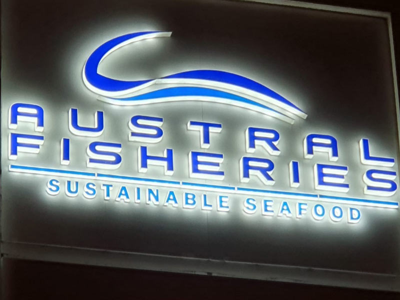 refurbished 3d led letter sign austral fisheries