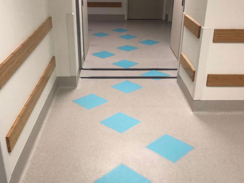 vinyl directional floor signs at perth childrens hospital